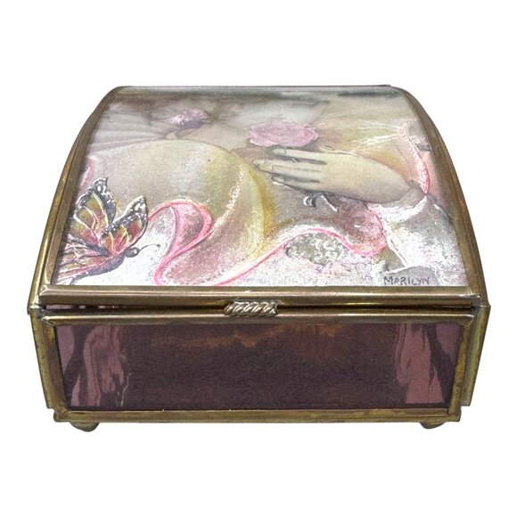 Handcrafted Via Vermont Music Box Through The Eyes Of Love Marilyn Ward Vintage - Picture 9 of 12